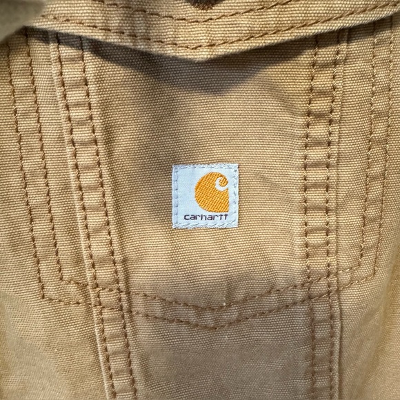 Carhartt Detroit Vest XL Hooded Hoodie Retro Y2K Tan Cotton Womens Juniors - Picture 5 of 9